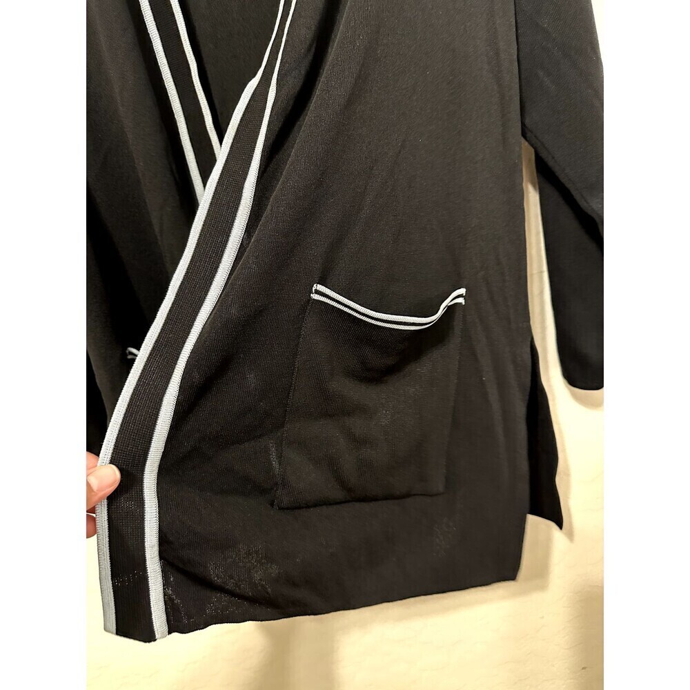 Exclusively Misook Woman's Open Front Cardigan Size 2X Minimal Office Preppy - Picture 3 of 13